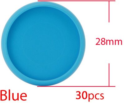 30Pcs 28Mm Kleurrijke Paddestoel Disc Binding Notebook Ringband Planner Bindier Disc Diy Losbladige Ringen Binding Kantoor levert blauw-30stk