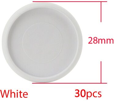 30Pcs 28Mm Kleurrijke Paddestoel Disc Binding Notebook Ringband Planner Bindier Disc Diy Losbladige Ringen Binding Kantoor levert wit-30stk