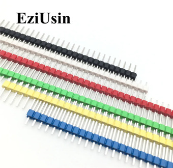 30Pcs 40 pin Breakable Pin Header 2.54mm Single Row Male Header Connector Kit PCB Pin Strip for Arduino