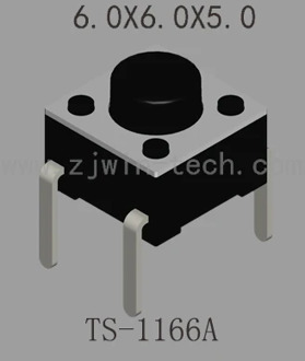 30PCS 6X6X5MM 4PIN DIP Momentary Tactile Tact switch Push Button Switch BLACK