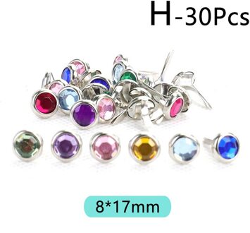 30Pcs 7X20mm Metalen Ronde Brads Scrapbooking Versiering Sluiting Brad Studs Spikes Diy Ambachten Voor Thuis Papier Decoratie