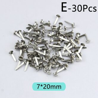 30Pcs 7X20mm Metalen Ronde Brads Scrapbooking Versiering Sluiting Brad Studs Spikes Diy Ambachten Voor Thuis Papier Decoratie