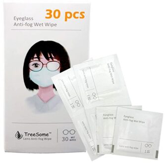 30Pcs Anti-Fog Doekjes Voor Bril Bevochtigd Antifog Lens Vegen Individueel Verpakt Wegwerp Defogger Lenzenvloeistof Veeg