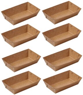 30Pcs Boot Vormige Verpakking Wegwerp Kraftpapier Verpakking Case Nuttig Verpakking Lade Voor Snack Voedsel