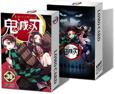 30Pcs/Box Anime Demon Slayer: Kimetsu No Yaiba Kamado Tanjirou Cards Artbook Gift Cosplay Props Book Set Gifts