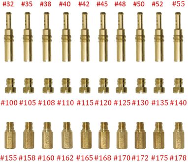 30Pcs Carburateur Jet Kit Met Langzaam/Pilot Jet Set Vervanging Spar Voor Ksr Pwk Pwm Keihin Oko cvk Motorfiets Carburateur