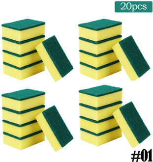 30Pcs Dubbelzijdig Afwassen Spons Keuken Nano Magic Schoon Wrijven Pot Roest Focal Vlekken Spons Schoonmaken Tool Borstel sponzen 01