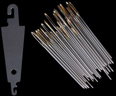 30Pcs Hand Naaien Naalden Goud Eye Borduren Kruissteek Naalden Met Threaders Thuis Diy Naaien Accessoires 3.4Cm/3.7Cm/4.1Cm