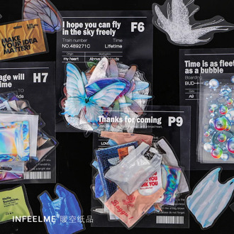 30pcs Kawaii Stationery Stickers ins Sweet and cool Diary Planner Decorative Mobile Stickers Scrapbooking DIY Craft Stickers