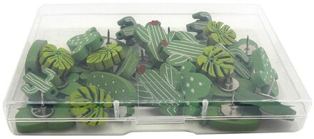 30Pcs Kurk Punaise Kurk Bevestiging Nail Cactus Turtle Leaf Punaise Diy Houten Muur Nail Tack