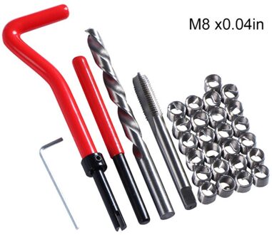 30Pcs M5/M6/M8 Moersleutel Twist Boor Kit Draad Reparatie Tool Kit Voor Herstellen Van Beschadigde Schroefdraad spanner Hoge Snelheid Staal Tap Sterven