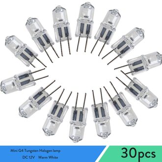 30Pcs Mini G4 Energiebesparing Halogeen Jc Type 20W G4 Gloeilamp Lamp DC12V Spotlight Voor Crystal kroonluchter Halogeenlamp