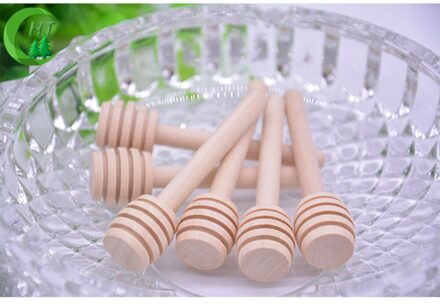 30Pcs Mini Houten Honing Dipper Steekt Draagbare Honing Sticks Voor Honing Jar Doseer Motregen Honing En Bruiloft Gunsten
