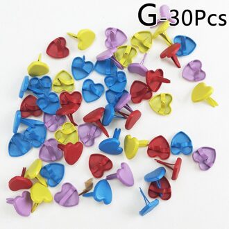 30Pcs Mixed Ronde Brad Scrapbooking Versiering Fastener Brads Metalen Ambachten Voor Diy Handgemaakte