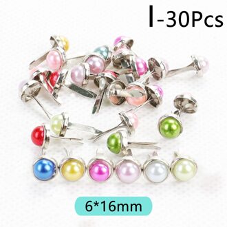 30Pcs Mixed Ronde Brad Scrapbooking Versiering Fastener Brads Metalen Ambachten Voor Diy Handgemaakte