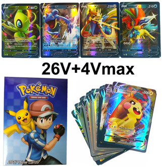 30pcs Pokemon Cards V Vmax Shining Card English Sword Shield Booster Box Collectible Trading Card Game For Kids Childer Toy Gift