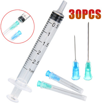 30pcs/set Injection Syringe 10pcs 3ml Syringes + 10pcs Green Drawing Needles wtih 10pcs Blue Injection Needles