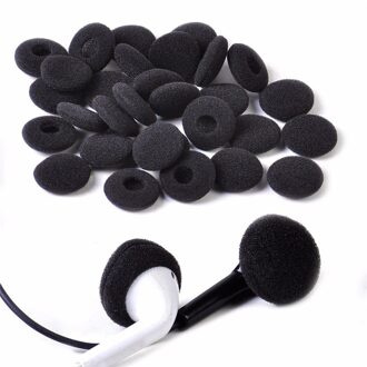 30Pcs Spons Covers Tips Black Soft Foam Oordopjes Hoofdtelefoon Ear Pads Vervanging Voor Oortelefoon MP3 MP4 Moblie Telefoon
