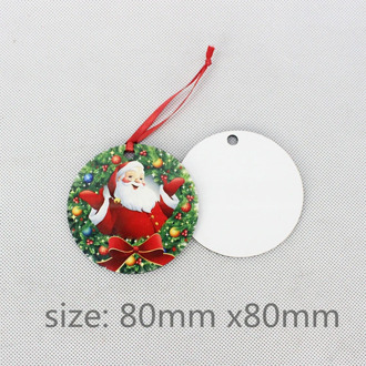 30pcs/sublimation blank heat transfer printing Christmas decoration pendant MDF two-sided printing new DIY gifts 30pcs/lot
