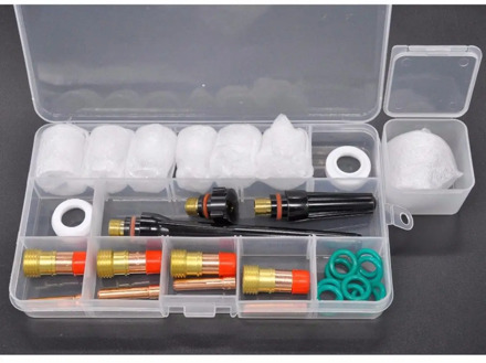 30Pcs TIG Welding Torch Accessories Stubby Gas Lens 4#~12# Pyrex Glass Cup Kit For WP-17/18/26 Torch Welding& Soldering Supplies