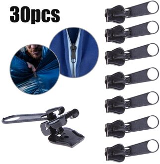 30Pcs Universal Rits Slider Tent Kleding Slaapzak Rugzak Zip Tool Doek Tas Schoen Rits Reparatie Vervanging Kit