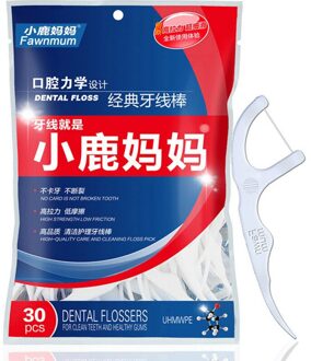30Pcs Utility Tandheelkundige Floss Bleken Tanden Tandenstokers Stick Oral Care Tooth Schoon Met Handvat Tand Dagelijkse Tandheelkundige Floss Tool TXTB1