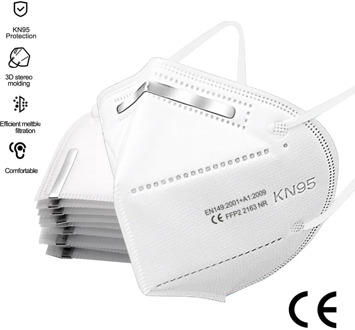 30PCS White Mascarillas FFP2 KN95 Mouth Mask 5 Layers Anti-droplets Protective KN95 Face Masks Reusable Filter ffp2mask CE