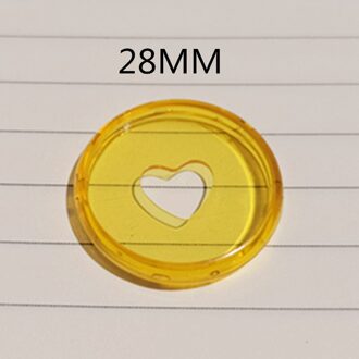 30PCS28MM Plastic Binding Ring Gesp, Transparante Jelly Kleur Cd, Losbladige Notebook Binding Accessoires geel