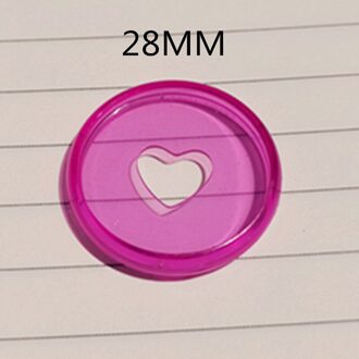 30PCS28MM Plastic Binding Ring Gesp, Transparante Jelly Kleur Cd, Losbladige Notebook Binding Accessoires paars
