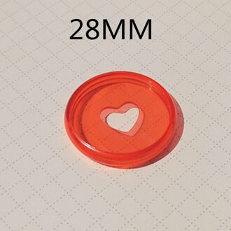 30PCS28MM Plastic Binding Ring Gesp, Transparante Jelly Kleur Cd, Losbladige Notebook Binding Accessoires roos rood
