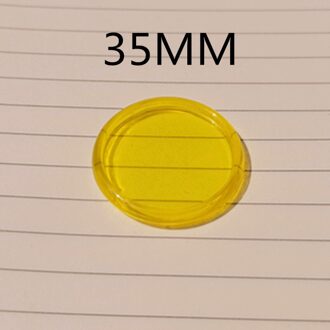30PCS35MM Effen Jelly Kleur Plastic Binding Ring Binding Gesp Voor Losbladige Notebook Paddestoel Gat Notebook Accessoires geel