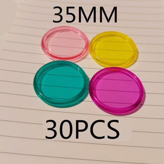 30PCS35MM Effen Jelly Kleur Plastic Binding Ring Binding Gesp Voor Losbladige Notebook Paddestoel Gat Notebook Accessoires kleurmenging