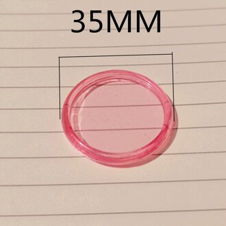 30PCS35MM Effen Jelly Kleur Plastic Binding Ring Binding Gesp Voor Losbladige Notebook Paddestoel Gat Notebook Accessoires Roze