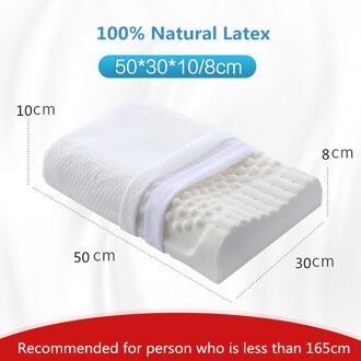 30Thailand Natuurlijke Latex Kussen Beddengoed Slapen Gezondheidszorg Orthopedisch Kussen Massage Halswervels Kussens Nekkussen 50x30x10-8 A
