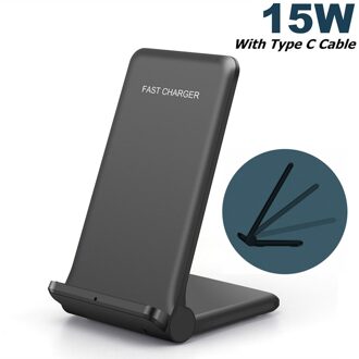 30W Snelle Qi Draadloze Oplader Stand Voor Iphone 12 11 Xs Xr X Airpods Pro Opvouwbare Draadloze Opladen Dock voor Samsung S10 S20 S21 15W MAX