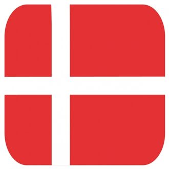 30x Bierviltjes Deense vlag vierkant - Denemarken feestartikelen - Landen decoratie