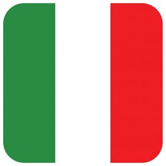 30x Bierviltjes Italiaanse vlag vierkant - Italie feestartikelen - Landen decoratie