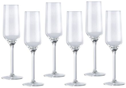 30x Champagneglas/glazen 22 centiliter - Champagneglazen Transparant