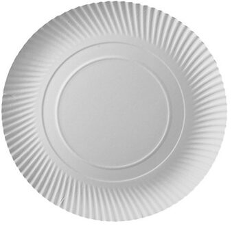 30x Duurzaam kartonnen serveerschalen 32 cm - Milieuvriendelijk/composteerbaar - Wegwerp schalen