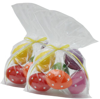 30x Gekleurde plastic/kunststof decoratie eieren/Paaseieren 6 cm