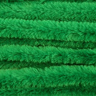 30x Groen chenille draad 14 mm x 50 cm - Buigbaar draad - Pluche chenillegaren/chenilledraden - Hobbymateriaal om mee te knutselen