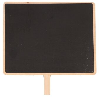 30x Houten memo krijtbordje met knijper 15 x 12 cm - Schoolbord knijpers van hout