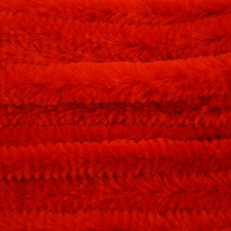 30x Rood chenille draad 14 mm x 50 cm - Buigbaar draad - Pluche chenillegaren/chenilledraden - Hobbymateriaal om mee te knutselen