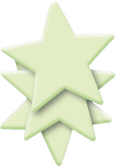 30x Sterren stickers glow in the dark 8 cm - Lichtgevende stickers - Kinderkamer decoratie/versiering