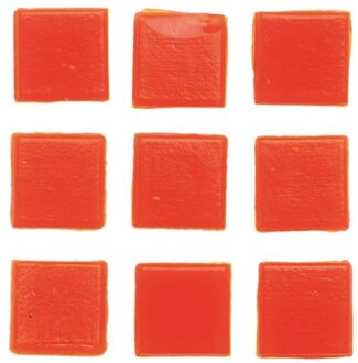 30x stuks vierkante mozaiek steentjes oranje 2 x 2 cm - Mozaiektegel Rood