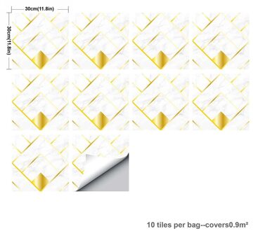 30x30x1 0Cm/20X20X100Cm Zelfklevende Pvc Tegel Sticker Waterdicht Muurstickers Home Decor 10Pcs Badkamer Vloer Muurstickers 30x30x10 cm