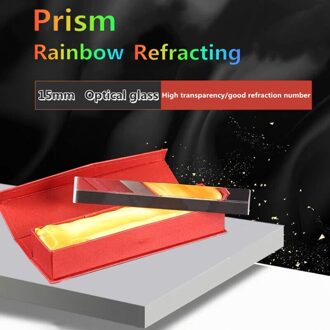30X30X150MM Regenboog Foto Prisma Zeven-Kleur Optische Glazen Prisma Fysieke Experiment Regenboog Breking Driehoekig Prisma