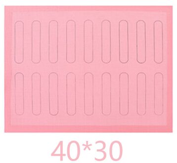 30X40 Non Stick Bakmat Oven Sheet Liner Pad Voor Cookie/Brood//Koekjes/Puff/Eclair Geperforeerde Silicone Pastry Tool Cake Mat roze