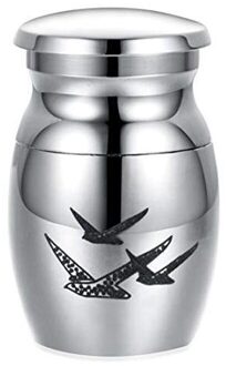 30X40Mm Leuke Crematie Aandenken Urnen Voor Menselijk As Van Huisdier Mini Kleine Begrafenis Kist Titanium Staal Angel gedenkteken Jar 06