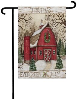 30X45cm Amerikaanse Tuin Kerst Vlag Dubbelzijdig Xmas Vrolijk Kerstfeest Binnenplaats Banner Xmas Decoraties Feestartikelen L827